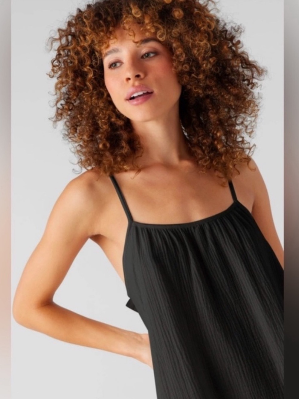 100% Cotton Gauze Sol Angeles NWT M/L Maxi Dress Minimalist Coastal Euro Summer - Picture 5 of 12